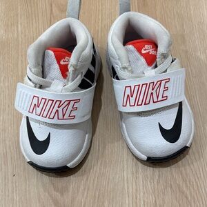 Nike Kids White and Red Sneakers